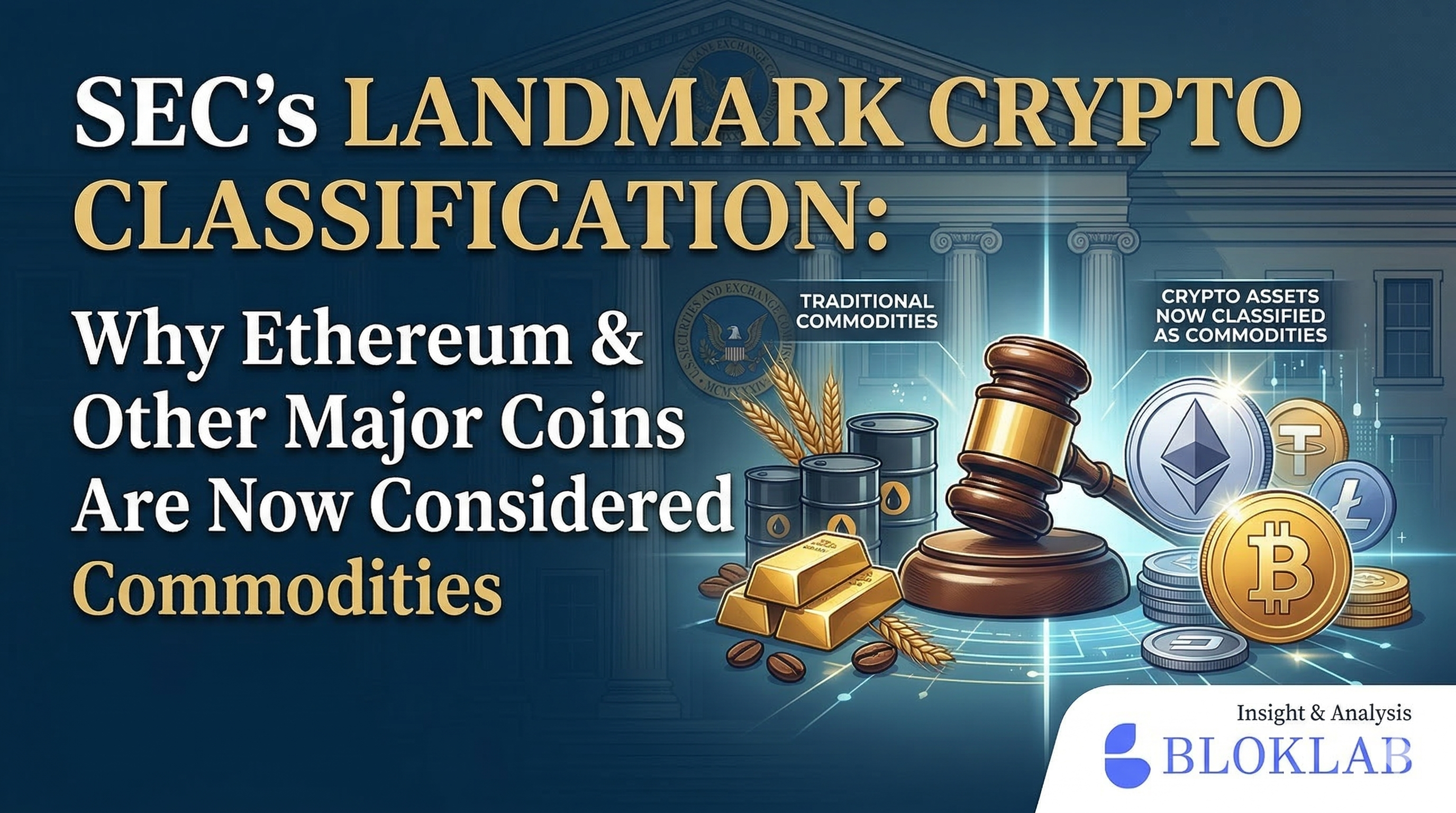 Cover: SEC’s Landmark Crypto Classification: Why Ethereum & Other Major Coins Are Now Considered Commodities