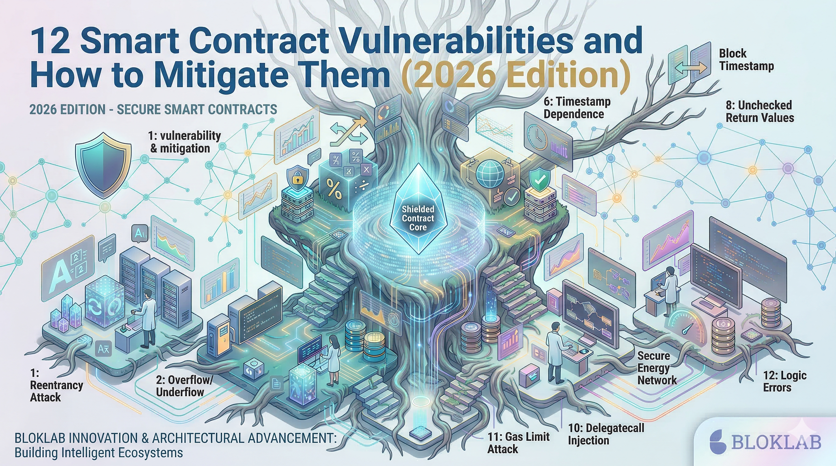 Cover: 12 Smart Contract Vulnerabilities and How to Mitigate Them (2026 Edition)